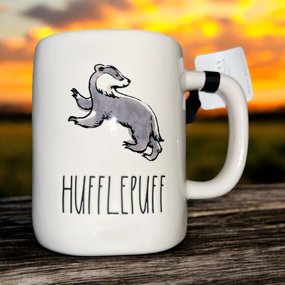 Rae Dunn Other - Rae Dunn Harry Potter HUFFLEPUFF Mug Yellow Inside Hogwarts World NEW WITH TAGS